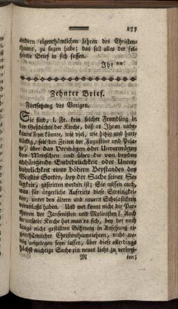 Zehnter Brief. Fortsetzung des Vorigen.