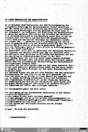 40 Jahre Deklaration der Kirchenrechte