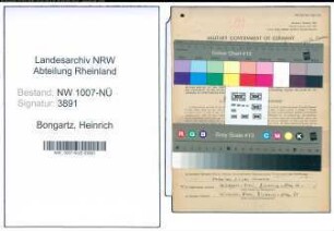 Entnazifizierung Heinrich Bongartz , geb. 28.06.1913 ()