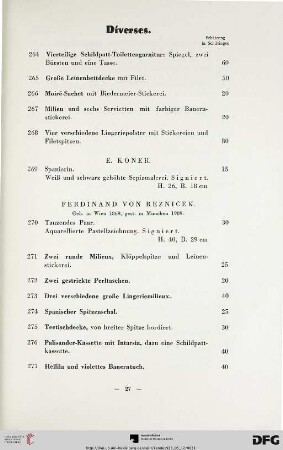 Diverses (Nr. 264-302)