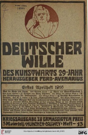 Heft 13 (1. Aprilheft 1916)