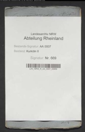 Schriftwechsel zwischen Kurköln und Kurtrier wegen gegenseitiger Zollfreiheit