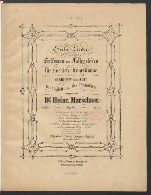 No. 1: O Du Meine Liebe Taube. : Op. 162. No. 1