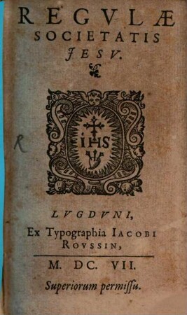 Regvlae Societatis Jesv