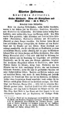 Vierter Zeitraum. Römisches Zeitalter