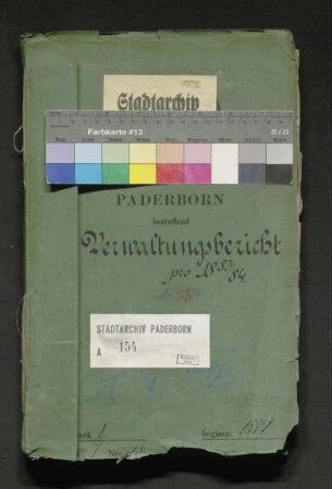 Verwaltungsbericht für 1883/84