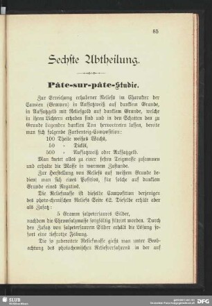 Pâte-sur-pâte-Studie.