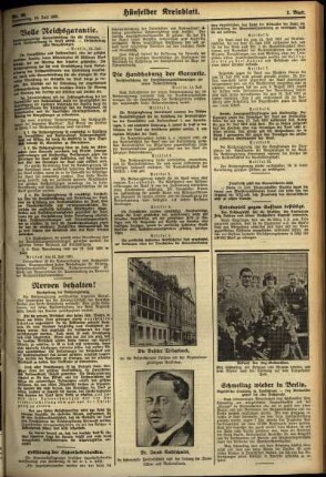 Zweite Ausgabe vom Donnerstag, den 16. Juli 1931.