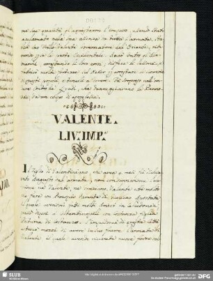 Valente. LIV.o Imp.e