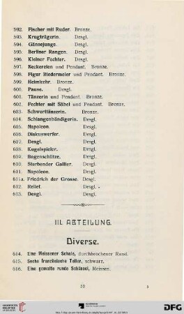 Diverse (Nr. 614-918)