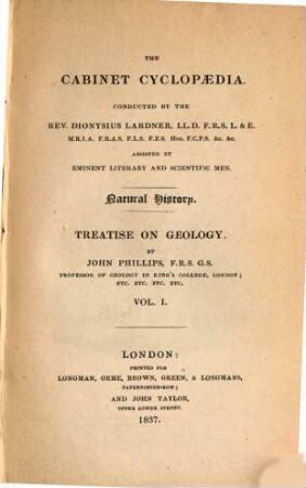 A treatise on geology. 1