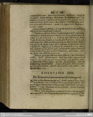Observatio XXII. De Relaxatione juramenti ad effectum agendi