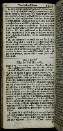 Das 2. Capitel. Was der Fall Adams sey.