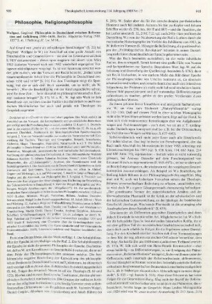909-911 [Rezension] Wollgast, Siegfried, Philosophie in Deutschland zwischen Reformation und Aufklärung