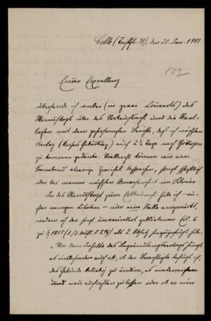 102: Brief von Otto Strecker an Gottlieb Planck, Celle, 20.1.1905