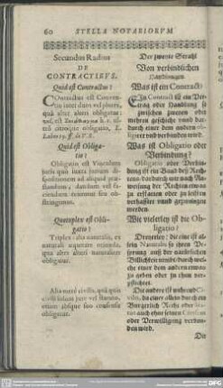 Secundus Radius, De Contractibus