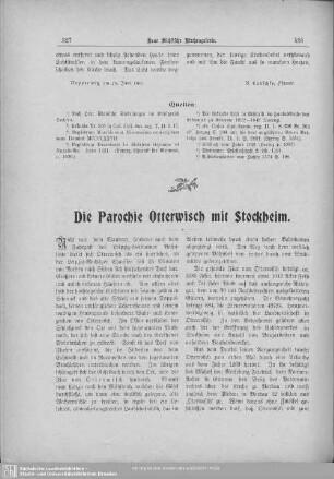 Die Parochie Otterwisch mit Stockheim
