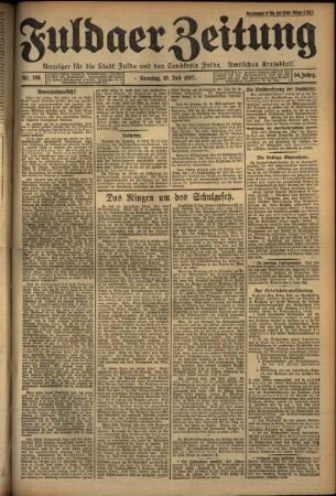 Erste Ausgabe vom Sonntag, den 10. Juli 1927.