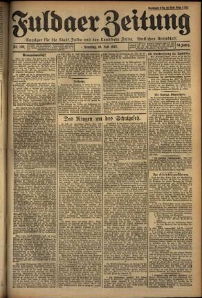 Erste Ausgabe vom Sonntag, den 10. Juli 1927.