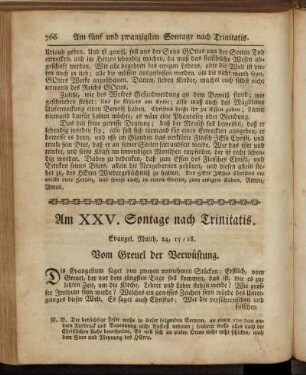 Am XXV. Sonntage nach Trinitatis. - Am XXVI. Sonntage nach Trinitatis.