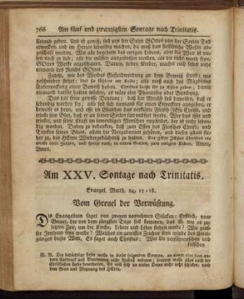 Am XXV. Sonntage nach Trinitatis. - Am XXVI. Sonntage nach Trinitatis.