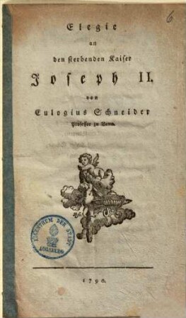 Elegie an den sterbenden Kaiser Joseph II.