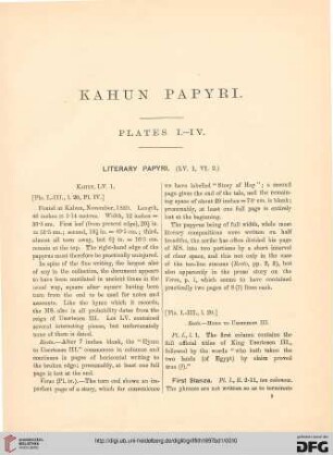 Literary papyri