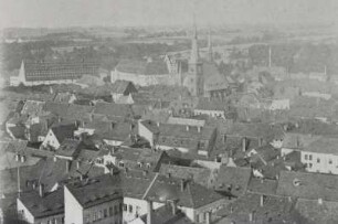 Ortsansicht von Zwickau mit Schloß Osterstein und Katharinenkirche