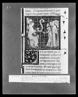 Polycratique des Jean de Salisbury: Fol. 116 v: Der König befiehlt dem Volke