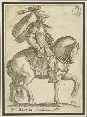 Isabella Gratiosa (Die anmutige Isabella, aus der Serie von acht Personen aus Ariosts Orlando Furioso)