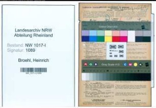 Entnazifizierung Heinrich Broehl , geb. 16.01.1895 (Heizer)
