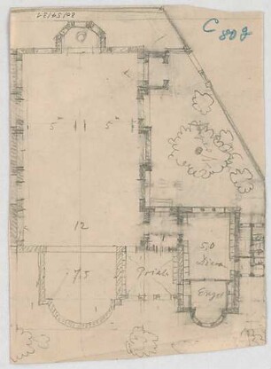 Thiersch, August ; Nürnberg (Bayern); Kath. - Apostolische Kirche, Projekt - Grundriss