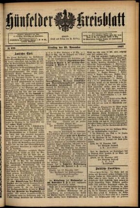 Ausgabe vom Dienstag, den 23. November 1897.