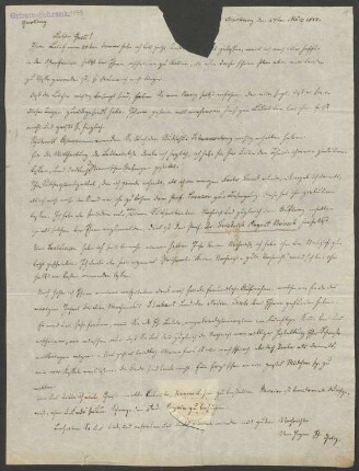 Brief an Wilhelm Grimm : 27.03.1817-19.04.1821