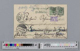 Postkarte an Richard Dehmel