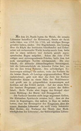 Briefe über Merkwürdigkeiten der Litteratur, 2. Dritte Sammlung nebst Einleitung
