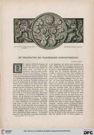 Die Organisation des französischen Kunstunterrichts