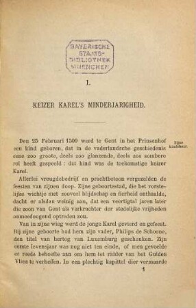 De Nederlanden onder Keizer Karel : (Karl V), 1
