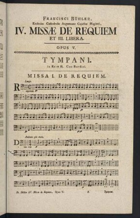 1-2, Missa I. De Requiem - Tympani