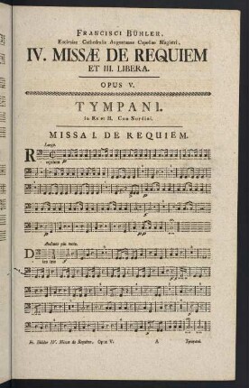 1-2, Missa I. De Requiem - Tympani
