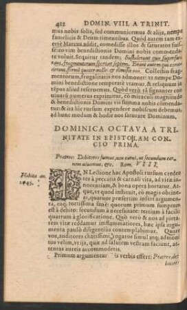 Dominica Octava A Trinitate ...