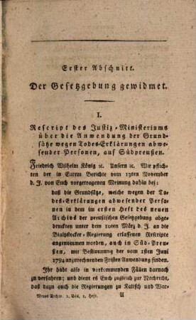 Neues Archiv der preußischen Gesetzgebung und Rechtsgelehrsamkeit. 2. 1803