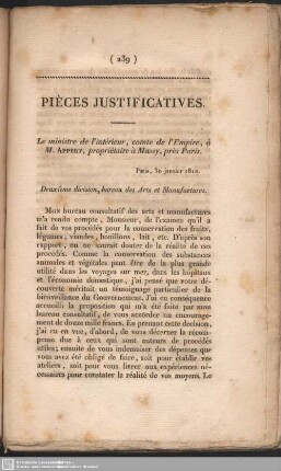 Piéces justificatives