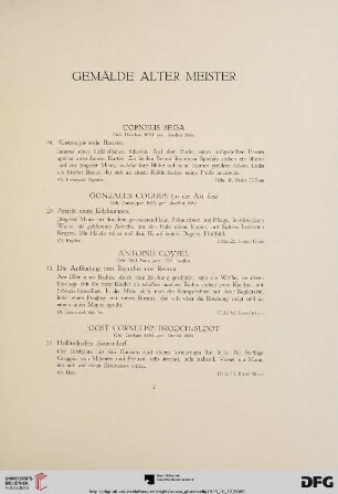 Gemälde alter Meister (Nr.28-44)