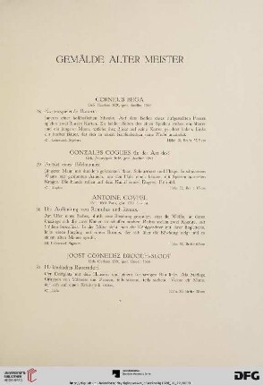 Gemälde alter Meister (Nr.28-44)
