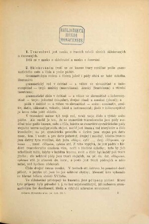 Historická mluvnice jazyka českého, 3,1. Tvaroslovi ; dil I: Sklon̆ovaní