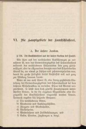 A. Der äußere Ausbau.
