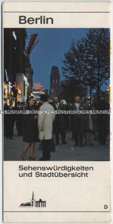 Reiseprospekt des Berliner Verkehrsamtes für Berlin mit Stadtplan