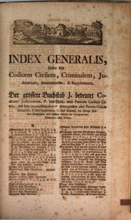 Supplementa Ad Codicem Bavaricum, Civilem, Iudiciarium, Criminalem, Et Annotationes, Cum Indice Generali