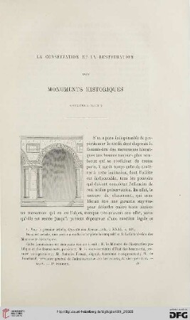 2. Pér. 24.1881: La conservation et la restauration des monuments historiques, 2